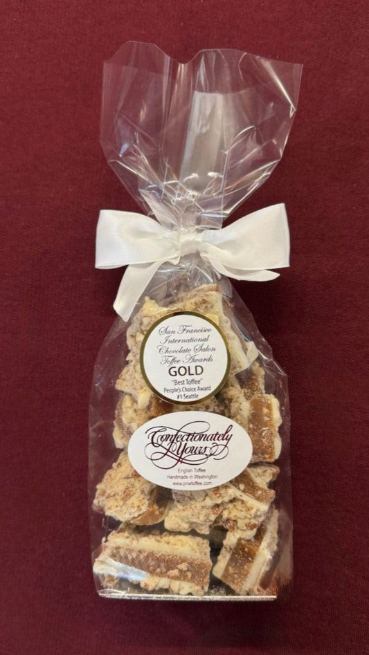 White Chocolate English Toffee with Almonds